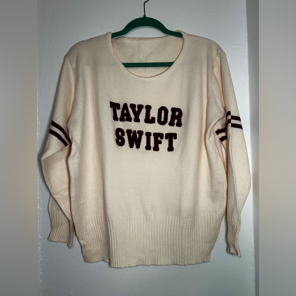 Limited Edition Taylor Swift RED Taylor’s Version Varsity  Knit Pullover Sweater